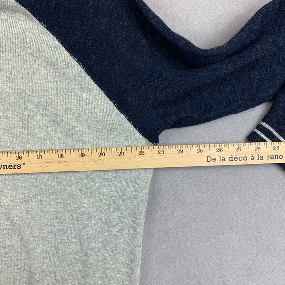 Ralph Lauren Polo Mens Sweater Medium Gray Blue Colorblock Crewneck Long Sleeve - Picture 5 of 8